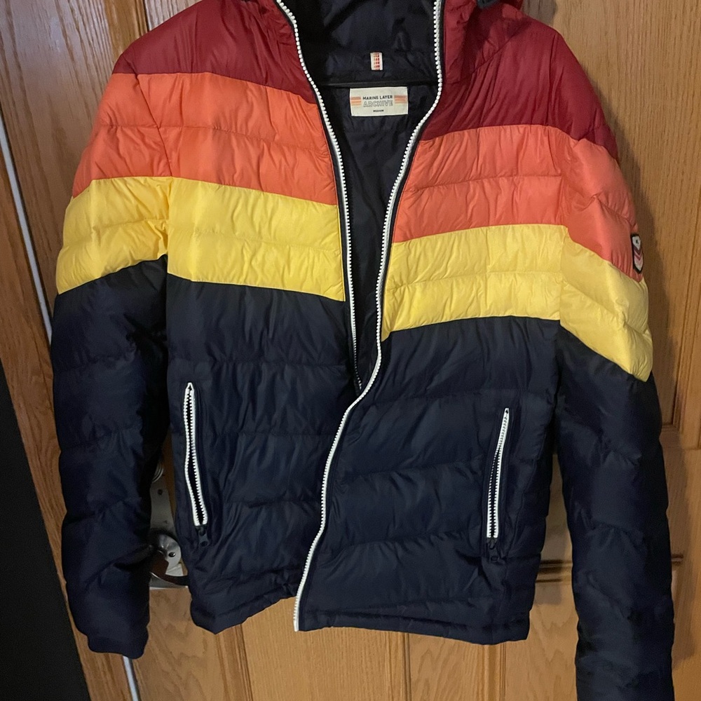 Marine Layer Multicolor Puffer Jacket